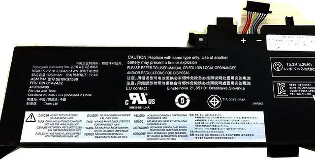 Alt view image 2 of 3 - 15.2V 51Wh 01AV432 Battery for Lenovo ThinkPad Yoga 260 00HW026 00HW027