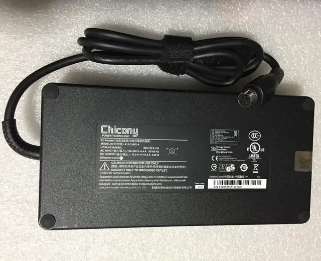Alt view image 2 of 2 - Original OEM Chicony 330W 19.5V AC Adapter for Clevo P870DM3-G Gaming Laptop