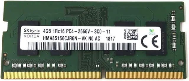 Alt view image 3 of 5 - SK hynix HMA851S6CJR6N - VK Non ECC PC4-2666V 4GB DDR4 at 2666MHz 260pin SDRAM SODIMM Single Kit Laptop Memory - OEM (Renewed)