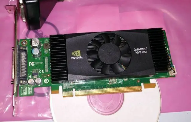 Alt view image 2 of 2 - Dell/nVidia Quadro NVS 420 NVS420 512MB 4 Quad Monitor Professional Video Card P/N: H995J