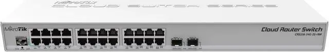 Main image of Mikrotik CRS326-24G-2S+RM Cloud Router Switch 326-24G-2S+RM 24 Gigabit port switch with 2 x SFP+ cages in 1U rackmount case, Dual boot (RouterOS or SwitchOS)