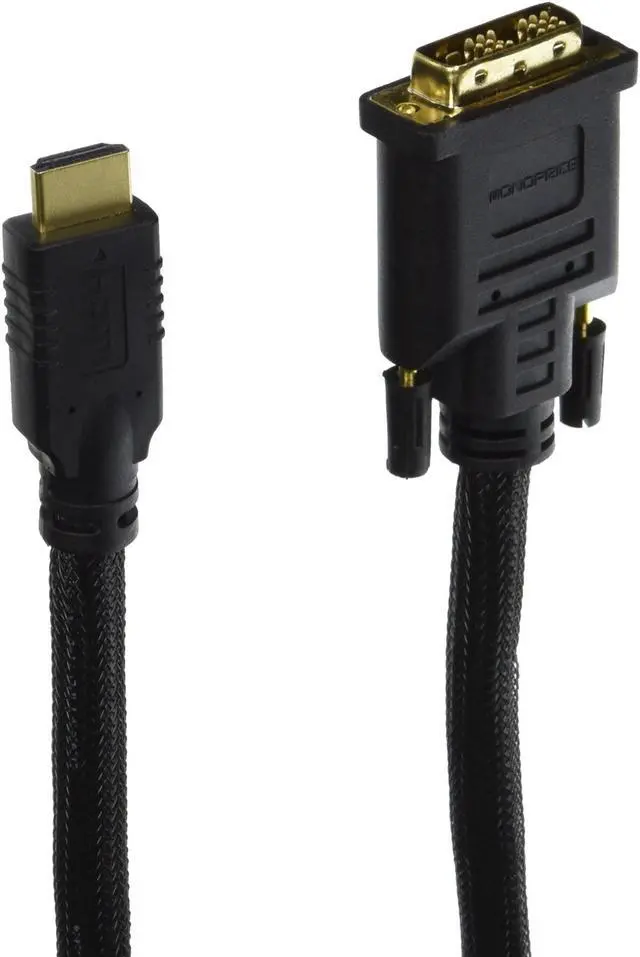Alt view image 4 of 13 - Monoprice 6Ft 24Awg Cl2 High Speed Hdmi To Dvi Adapter Cable W / Net Jacket - Black