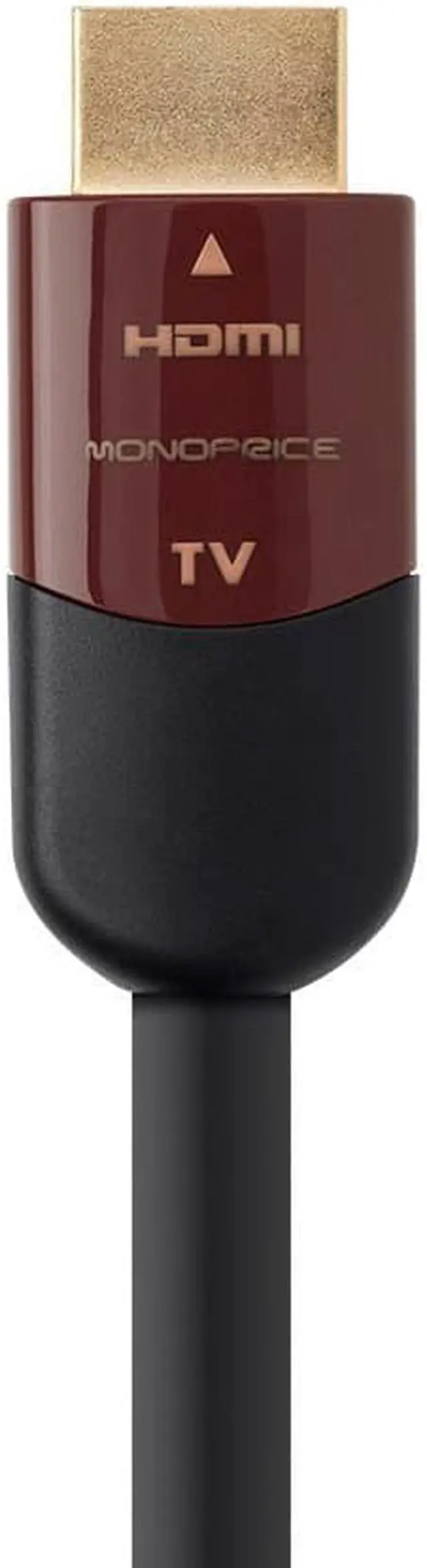 Alt view image 4 of 20 - Monoprice HDMI Cable - 40 Feet - Black | High Speed, Active Chipset, 4k@60Hz, HDR, 18Gbps, 26AWG, YUV 4:2:0, CL2 - Cabernet Ultra Series