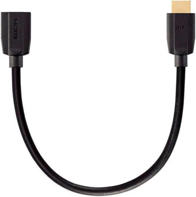Alt view image 8 of 18 - Monoprice High Speed HDMI Extension Cable - 3 Feet - Black, 48Gbps, Ultra 8K, Dynamic HDR, eARC - DynamicView Series