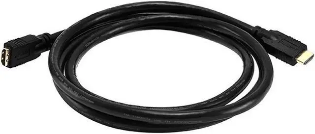 Alt view image 4 of 17 - Monoprice Commercial Series High Speed HDMI Extension Cable, 4K @ 24Hz, 10.2Gbps, 24AWG, CL2, 6ft, Black