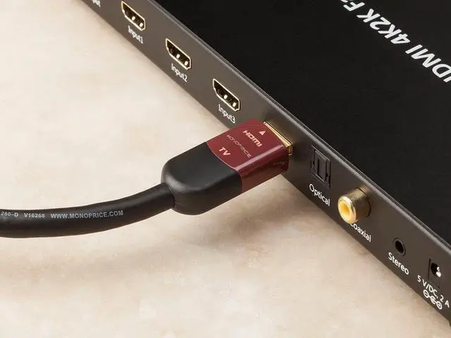 Alt view image 6 of 20 - Monoprice HDMI Cable - 40 Feet - Black | High Speed, Active Chipset, 4k@60Hz, HDR, 18Gbps, 26AWG, YUV 4:2:0, CL2 - Cabernet Ultra Series