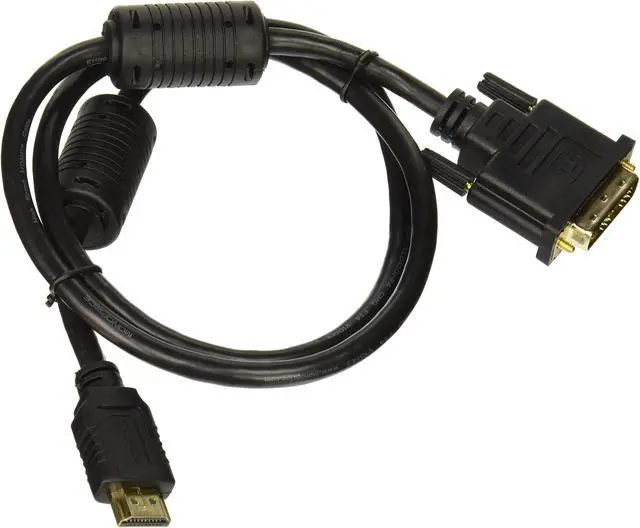 Alt view image 7 of 20 - Monoprice HDMI to DVI Adapter Cable - 3 Feet - Black | High Speed, 28AWG, 1080p Resolution, Ferrite Cores, Compatible with AVCHD / PlayStation 3 and More