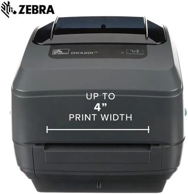 Alt view image 3 of 7 - Zebra - GK420t Thermal Transfer Desktop Printer for labels, Receipts, Barcodes, Tags, and Wrist Bands - Print Width of 4 in - USB and Ethernet Port Connectivity - GK42-102210-000