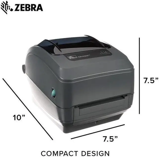 Alt view image 5 of 7 - Zebra - GK420t Thermal Transfer Desktop Printer for labels, Receipts, Barcodes, Tags, and Wrist Bands - Print Width of 4 in - USB and Ethernet Port Connectivity - GK42-102210-000