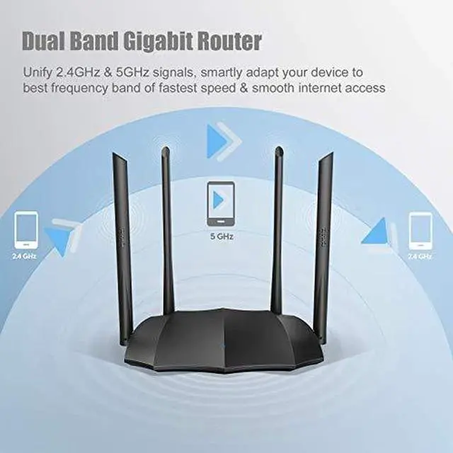 Alt view image 8 of 20 - Tenda AC8 IEEE 802.11ac Ethernet Wireless Router - 2.40 GHz ISM Band - 5 GHz UNII Band - 4 x Antenna(4 x External) - 150 MB/s Wireless Speed - 3 x Network Port - 1 x Broadband Port - Gigabit Ethernet