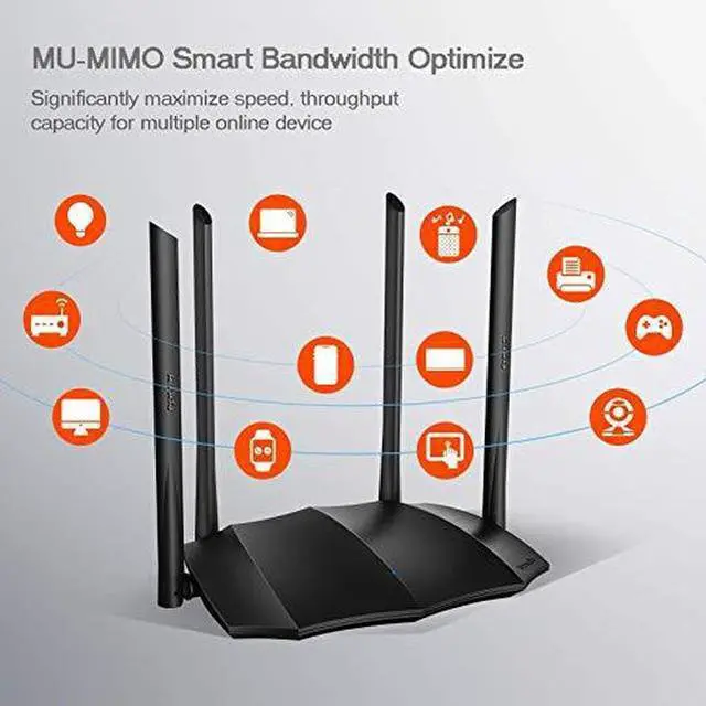Alt view image 10 of 20 - Tenda AC8 IEEE 802.11ac Ethernet Wireless Router - 2.40 GHz ISM Band - 5 GHz UNII Band - 4 x Antenna(4 x External) - 150 MB/s Wireless Speed - 3 x Network Port - 1 x Broadband Port - Gigabit Ethernet