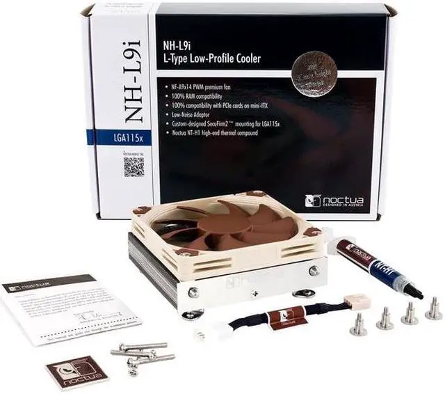 Main image of Noctua NH-L9i, Premium Low-Profile CPU Cooler for Intel LGA115x (Brown)