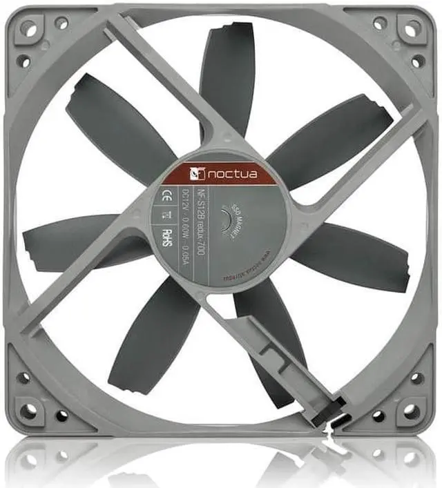 Alt view image 3 of 4 - Noctua NF-S12B redux-700, Ultra Quiet Silent Fan, 3-Pin, 700 RPM (120mm, Grey)