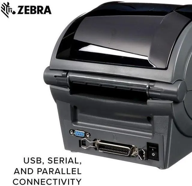 Alt view image 5 of 7 - Zebra - GK420t Thermal Transfer Desktop Printer for labels, Receipts, Barcodes, Tags, and Wrist Bands - Print Width of 4 in - USB, Serial, and Parallel Connectivity - GK42-102510-000