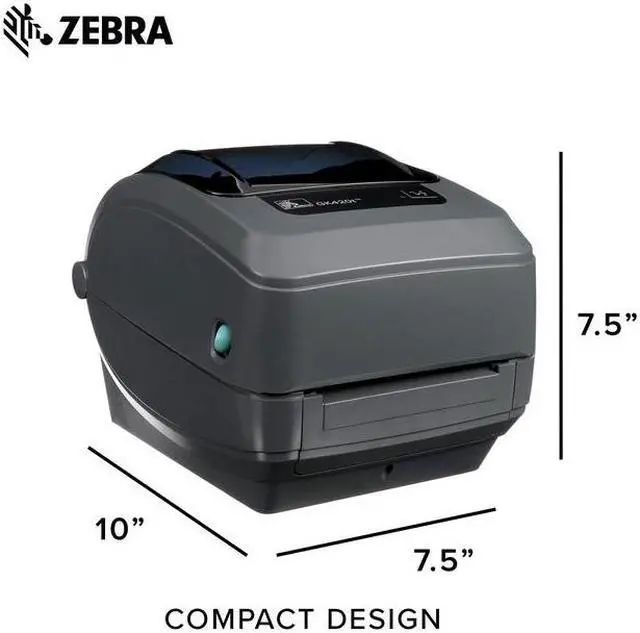 Alt view image 6 of 7 - Zebra - GK420t Thermal Transfer Desktop Printer for labels, Receipts, Barcodes, Tags, and Wrist Bands - Print Width of 4 in - USB, Serial, and Parallel Connectivity - GK42-102510-000