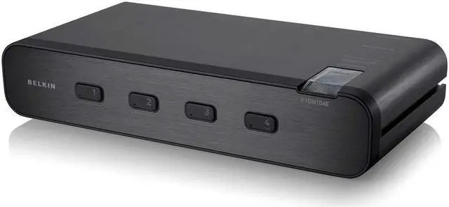 Alt view image 5 of 7 - Belkin F1DN104E-3 - Advanced Secure Dual-Head DVI-I KVM Switch; 4-Port, PP3.0