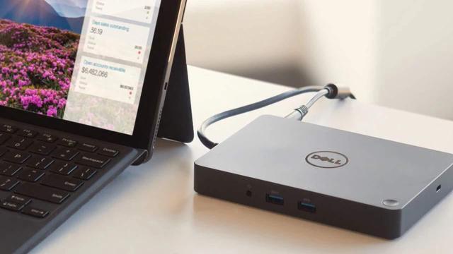 Alt view image 7 of 7 - Dell TB16 Thunderbolt 3 (USB-C) Docking Station with 180W Adapter, Black, Model:452-BCNP