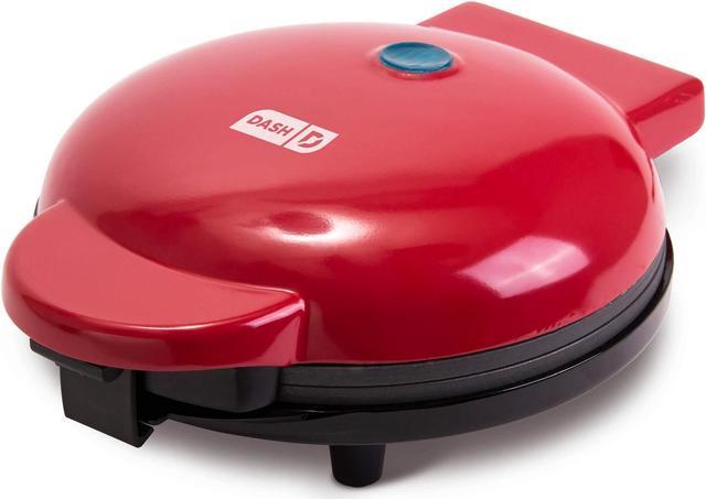Dash DMG8100RD 8” Express Electric Round Griddle for Pancakes, Cookies,  Burgers, Quesadillas, Eggs & other on the go Breakfast, Lunch & Snacks,  with Indicator Light + Included Recipe Book, Red 