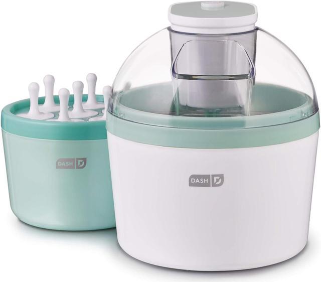 Dash DIC700AQ 2-in-1 Ice Cream, Frozen Yogurt, Sorbet + Popsicle Maker with  Easy Ingredient Spout, Double-Walled Insulated Freezer Bowl & Free Recipes,  1 quart, Aqua 