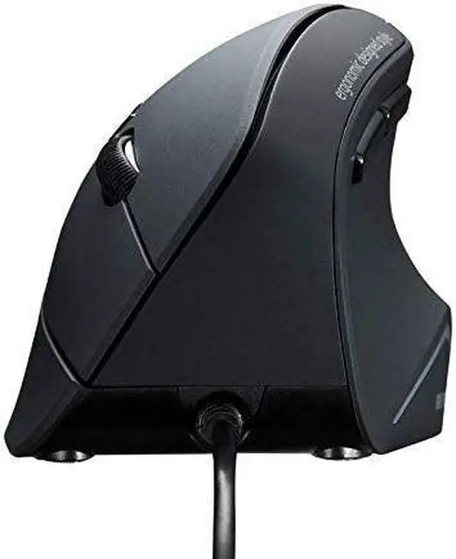 Main image of SANWA Wired Ergonomic Mouse, Optical Vertical Computer Mice, Reduce Wrist Strain, (1000/1600 Adjustable DPI, 6 Buttons) Compatible with MacBook, Laptop, Desktop, Windows, Mac OS for Office & Gaming