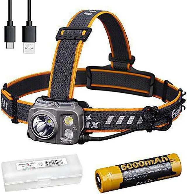 Main image of Fenix HP25R v2.0 Headlamp, 1600 Lumen Spotlight, 400 lumens Floodlight and Red Light, USB-C Rechargeable with LumenTac Organizer