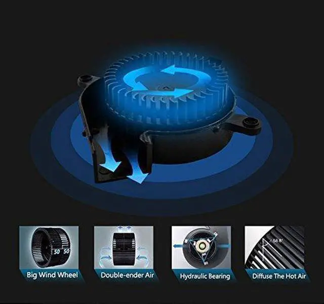 Alt view image 5 of 7 - HAYATA [Best Laptop Cooler] LPC-03 Air Extracting Laptop Cooling with Vacuum Fan - USB Powered, Wind Control, Quiet Operation, Ultra-portable Radiators,CPU Cooler, Fan Heat Sink for Notebook, Laptop