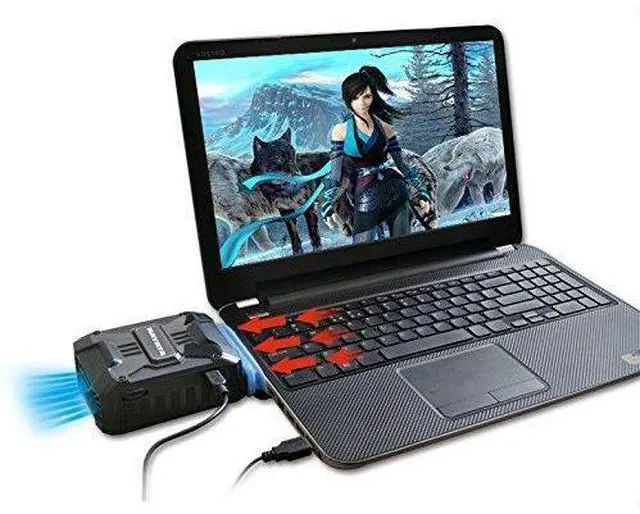 Alt view image 2 of 7 - HAYATA [Best Laptop Cooler] LPC-03 Air Extracting Laptop Cooling with Vacuum Fan - USB Powered, Wind Control, Quiet Operation, Ultra-portable Radiators,CPU Cooler, Fan Heat Sink for Notebook, Laptop