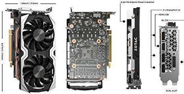 ZOTAC GeForce GTX 1060 AMP Edition, ZT-P10600B-10M, 6GB GDDR5 VR ...