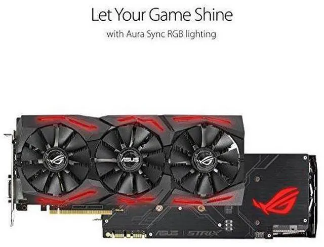 Alt view image 2 of 6 - ASUS ROG Strix GeForce GTX 1070 Ti 8GB GDDR5 Advanced Edition VR Ready DP HDMI DVI Gaming Graphics Card (ROG-STRIX-GTX1070TI-A8G-GAMING)