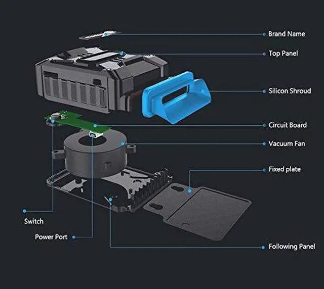 Alt view image 4 of 7 - HAYATA [Best Laptop Cooler] LPC-03 Air Extracting Laptop Cooling with Vacuum Fan - USB Powered, Wind Control, Quiet Operation, Ultra-portable Radiators,CPU Cooler, Fan Heat Sink for Notebook, Laptop