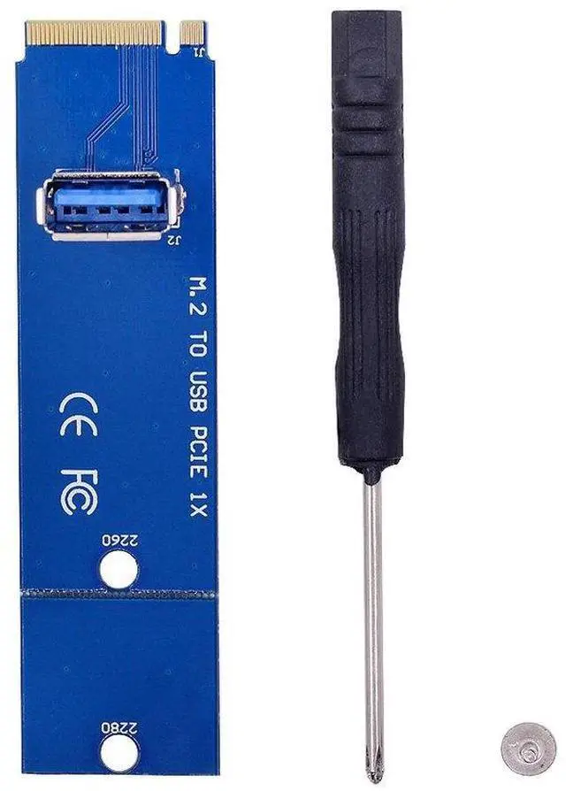 Main image of Anxus NGFF M2 M.2 to USB 3.0 PCI-E Riser Card Adapter,PCI Express PCI-E X16 Slot Transfer Card Mining Pcie Riser Card VGA Extension Cable Male to Female Multiplier for BTC Miner Mining