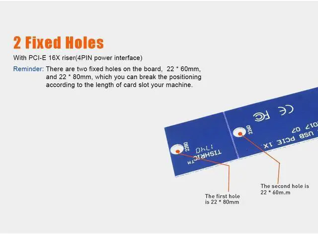 Alt view image 5 of 6 - Anxus NGFF M2 M.2 to USB 3.0 PCI-E Riser Card Adapter,PCI Express PCI-E X16 Slot Transfer Card Mining Pcie Riser Card VGA Extension Cable Male to Female Multiplier for BTC Miner Mining