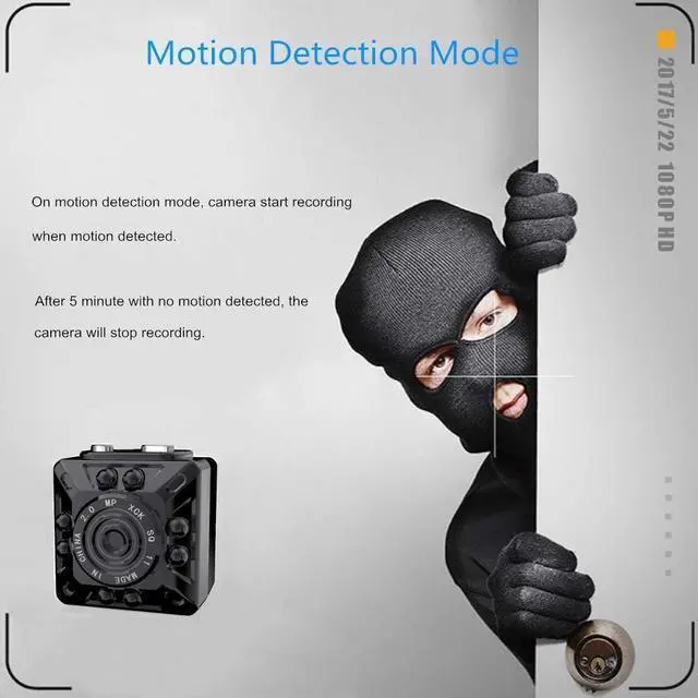 Alt view image 3 of 7 - Nanny Cam, Eesteros 1080P HD Mini Camera Hidden Spy Camera Motion Detection Video Recorder Support up to 32G Micro SD Card(Not Include)