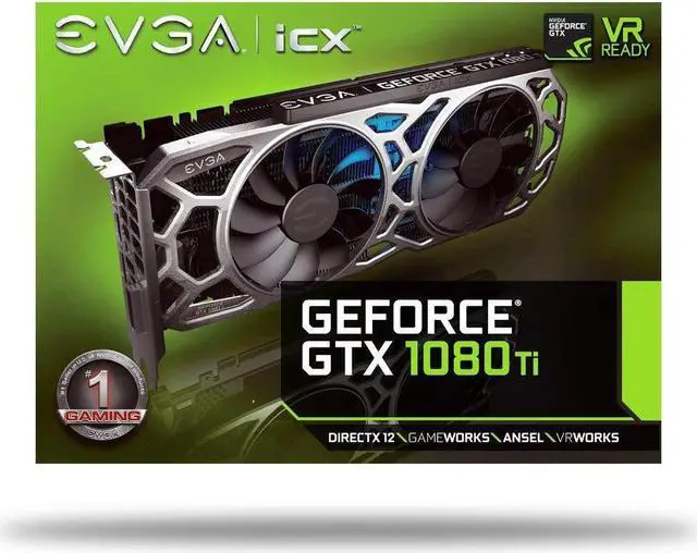 Alt view image 6 of 6 - EVGA GeForce GTX 1080 Ti SC2 Gaming, 11GB GDDR5X, iCX Technology - 9 Thermal Sensors & RGB LED G/P/M, Asynch Fan, Optimized Airflow Design Graphics Card 11G-P4-6593-KR