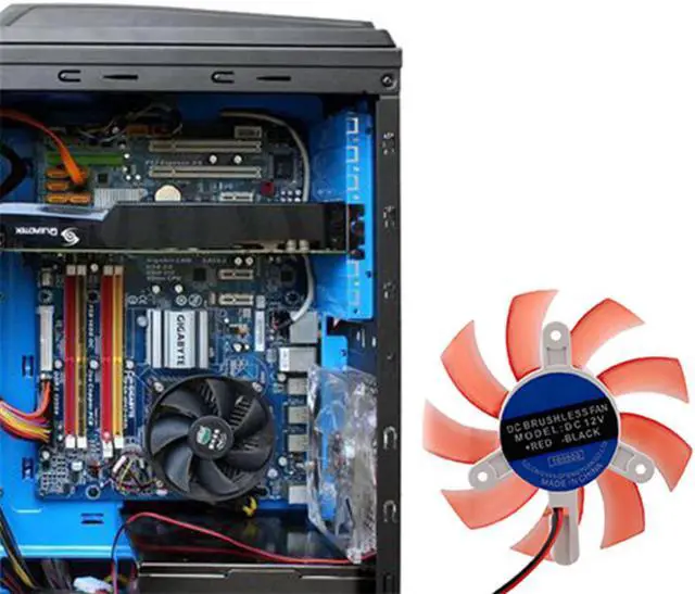 Alt view image 4 of 5 - Cooler 75mm 2 Pin Connector 12vdc Plastic Vga Video Card Cooling Fan Cooler For Protection Improving s