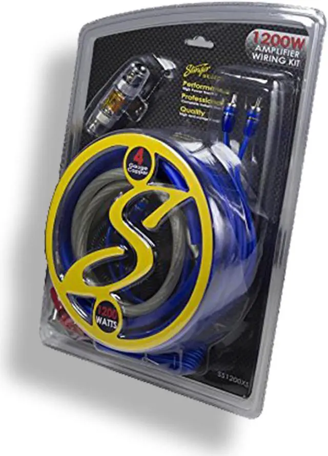 Alt view image 4 of 11 - Stinger SS1200XS 4GA Copper 1200W Complete Wiring Kit