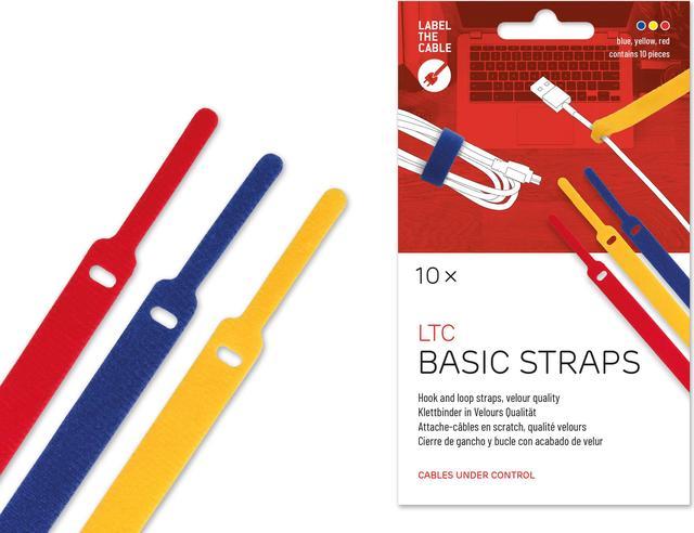 Cable Management Hook and Loop Cable Ties, 10 PCS, Mixed Color, Velour  Quality - Wire Ties Reusable, Cord Organizer, Wire Management, Cord  Manager, Hook and Loop Fastener - LTC 1130 BASIC STRAPS 