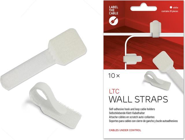 Cable Management Cable Clips, 50 PCS, White - Self-Adhesive Cable Clamp,  Hook and Loop Wire Clips, Cord Holder, Wire Molding, Cord Organizer, Wire  Management, Cable Drops - PRO 3120 WALL STRAPS 