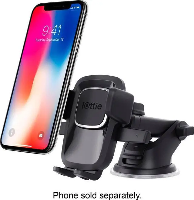 Alt view image 3 of 17 - iOttie - Easy One Touch 4 Dash & Windshield Mount for Mobile Phones - Black