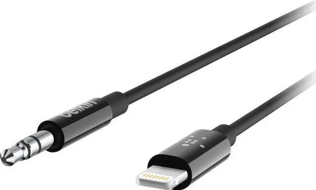 Main image of Belkin - 3' Lightning-to-3.5mm Audio Cable - Black