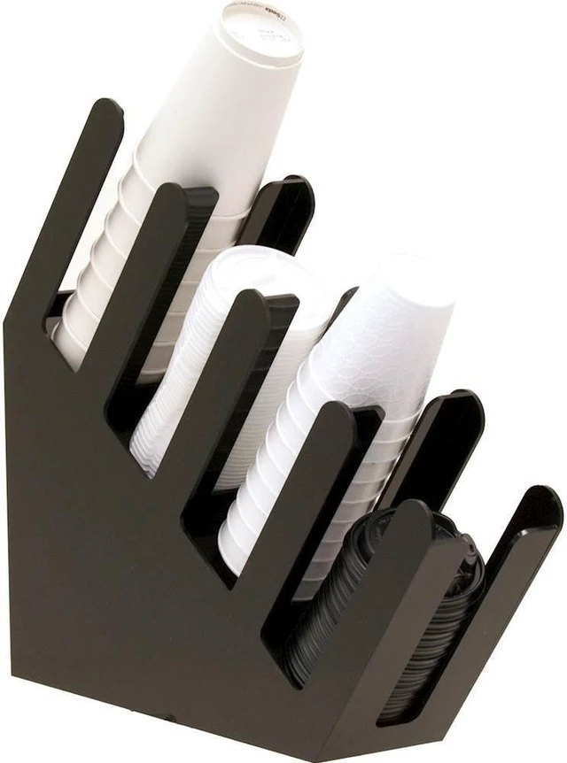 Alt view image 3 of 5 - Mind Reader - Fancy Cup and Lid Holder - Black