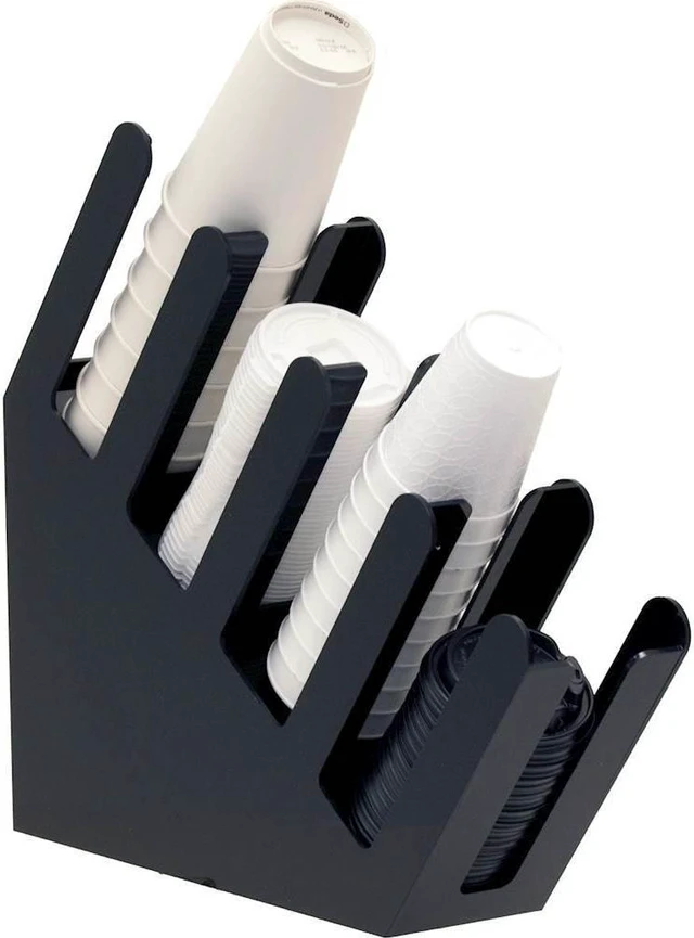 Alt view image 2 of 5 - Mind Reader - Fancy Cup and Lid Holder - Black
