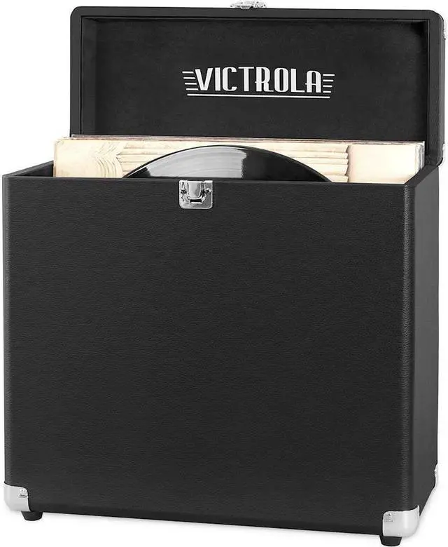 Main image of Victrola - Storage Case for Vinyl Turntable Records - Black