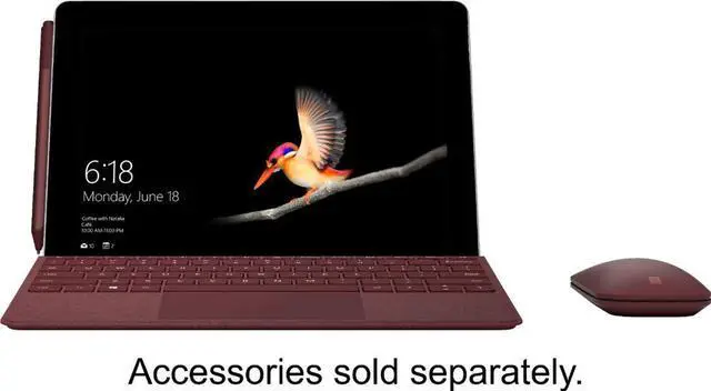 Alt view image 8 of 20 - Microsoft Surface Go MHN-00001 Intel Pentium 4415Y 1.60 GHz 4 GB Memory 64 GB eMMC Intel HD Graphics 615 10.0" Touchscreen 1800 x 1200 Detachable 2-in-1 Laptop Windows 10 S