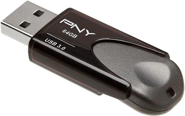 Alt view image 2 of 11 - PNY - Elite Turbo Attache 4 64GB USB 3.0 Type A Flash Drive - Black/Gray