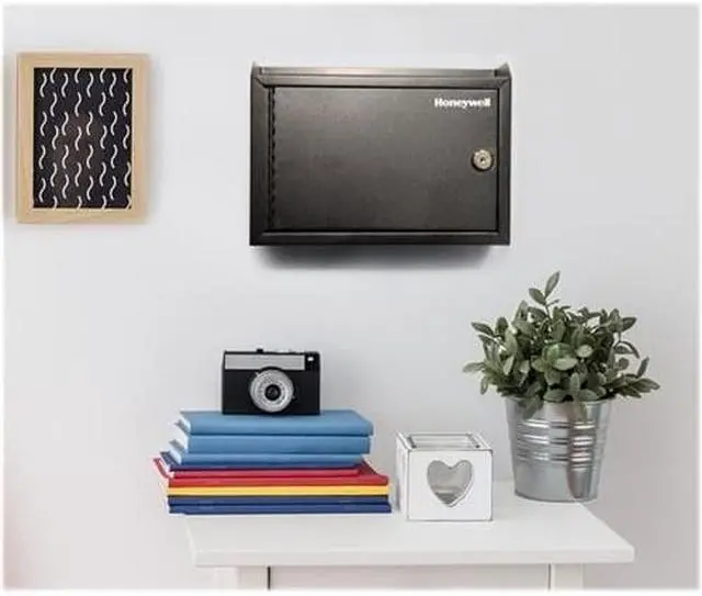 Alt view image 3 of 5 - Honeywell - 0.06 Cu. Ft. Fire- and Water-Resistant Safe with Key Lock - Black