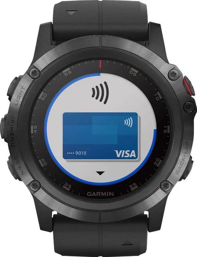 Alt view image 6 of 20 - Garmin fenix 5X Plus Sapphire Black with Black Band 5X Plus Sapphire Black with Black Band
