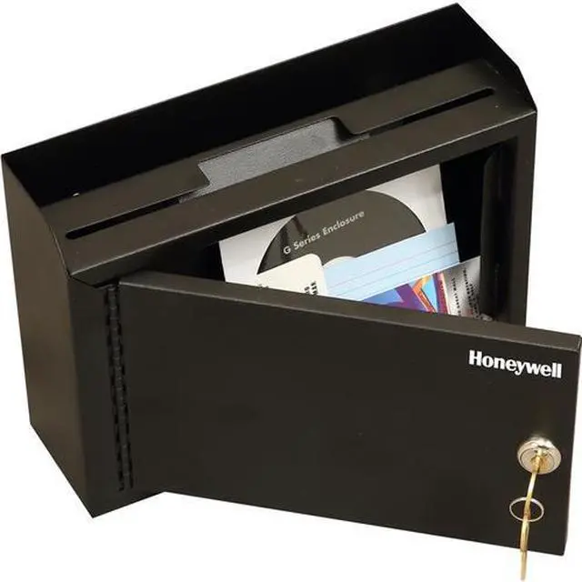Main image of Honeywell - 0.06 Cu. Ft. Fire- and Water-Resistant Safe with Key Lock - Black