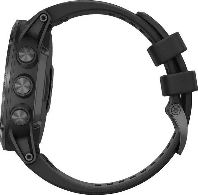Alt view image 7 of 20 - Garmin fenix 5X Plus Sapphire Black with Black Band 5X Plus Sapphire Black with Black Band