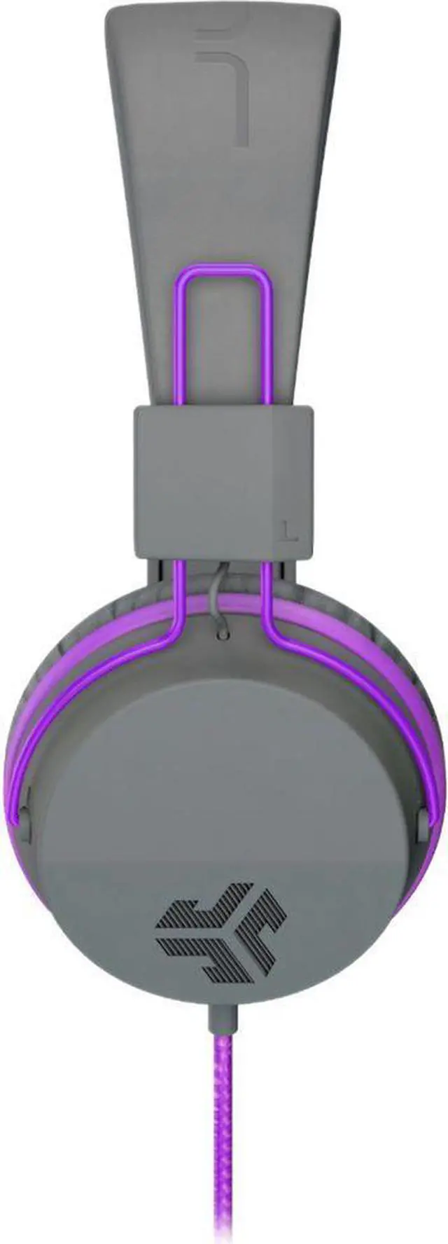 Alt view image 2 of 11 - JLab JBuddies Studio On-Ear Kids Wired Headphones, For School & Travel, 3.5mm Plug, Kid Safe, Studio Volume Safe, Volume Limiter, Folding, Adjustable, Noise Isolation, with Mic, Graphite/Purple